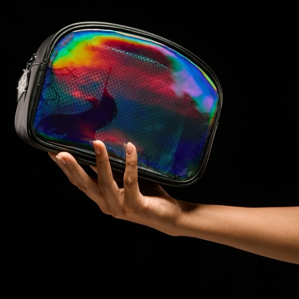 DISNEY Maleficient Holographic Black Cosmetic Bag Bath & Body Works Collab - Picture 4 of 7